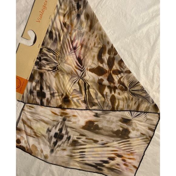 One of a Kind Silk Scarf Manufacture Sample - Brown - Vialegeno Disegni - Picture 5 of 9